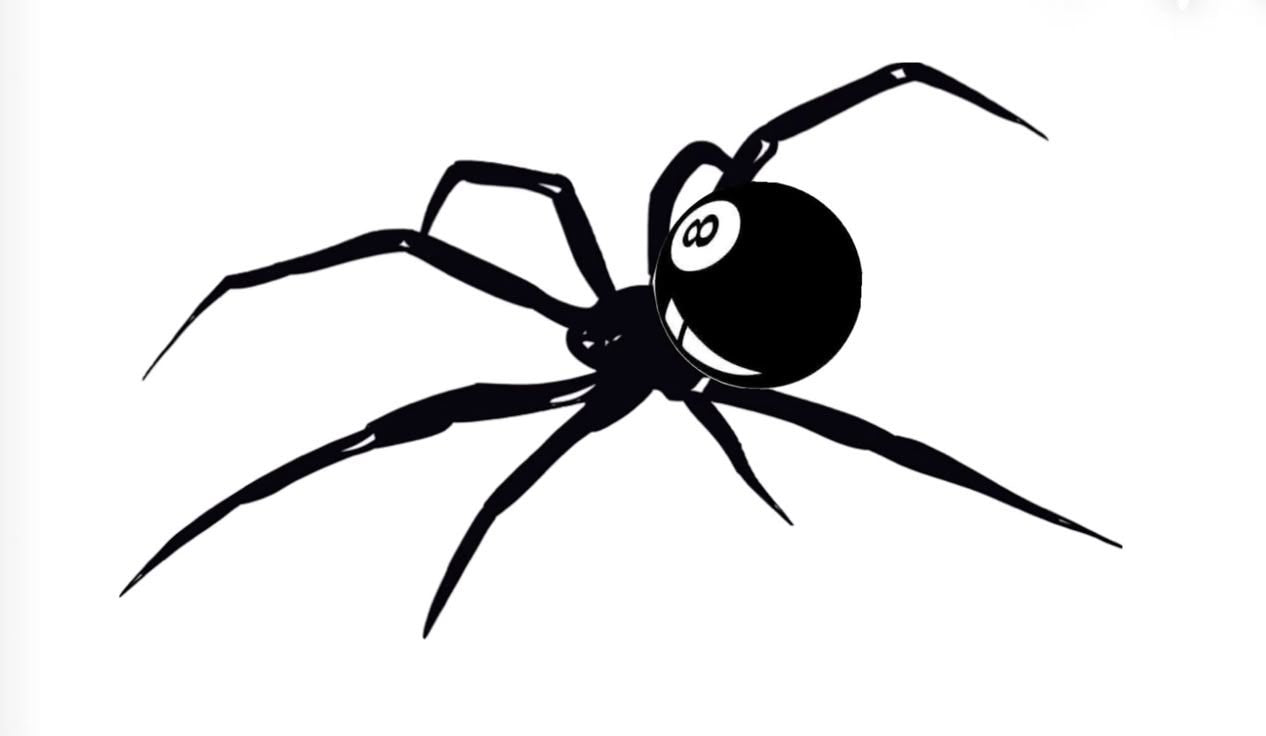 8ball Spider Vinyl Decal