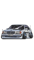 Stanced Mercedes W202 Slap Sticker